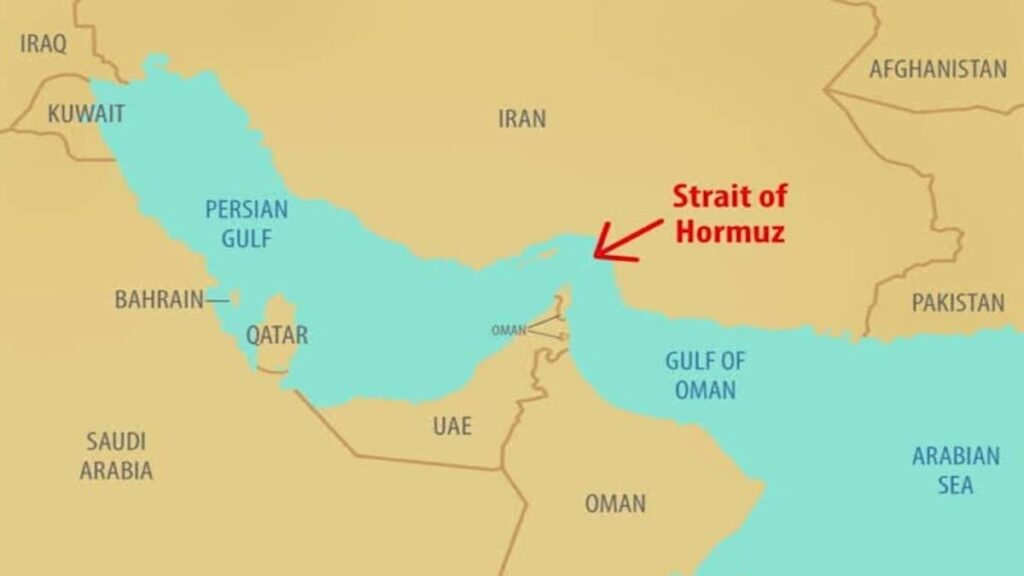 Strait of Hormuz global oil shipping route