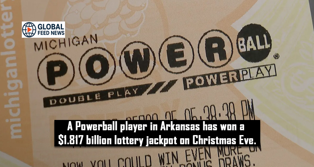 A Powerball player in Arkansas has won a $1.817 billion lottery jackpot on Christmas Eve.